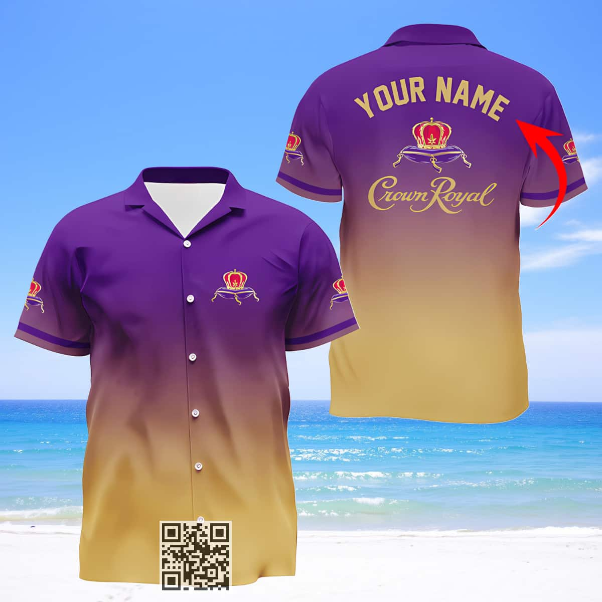 Personalized Crown Royal Whisky Hawaiian Shirt Custom Name