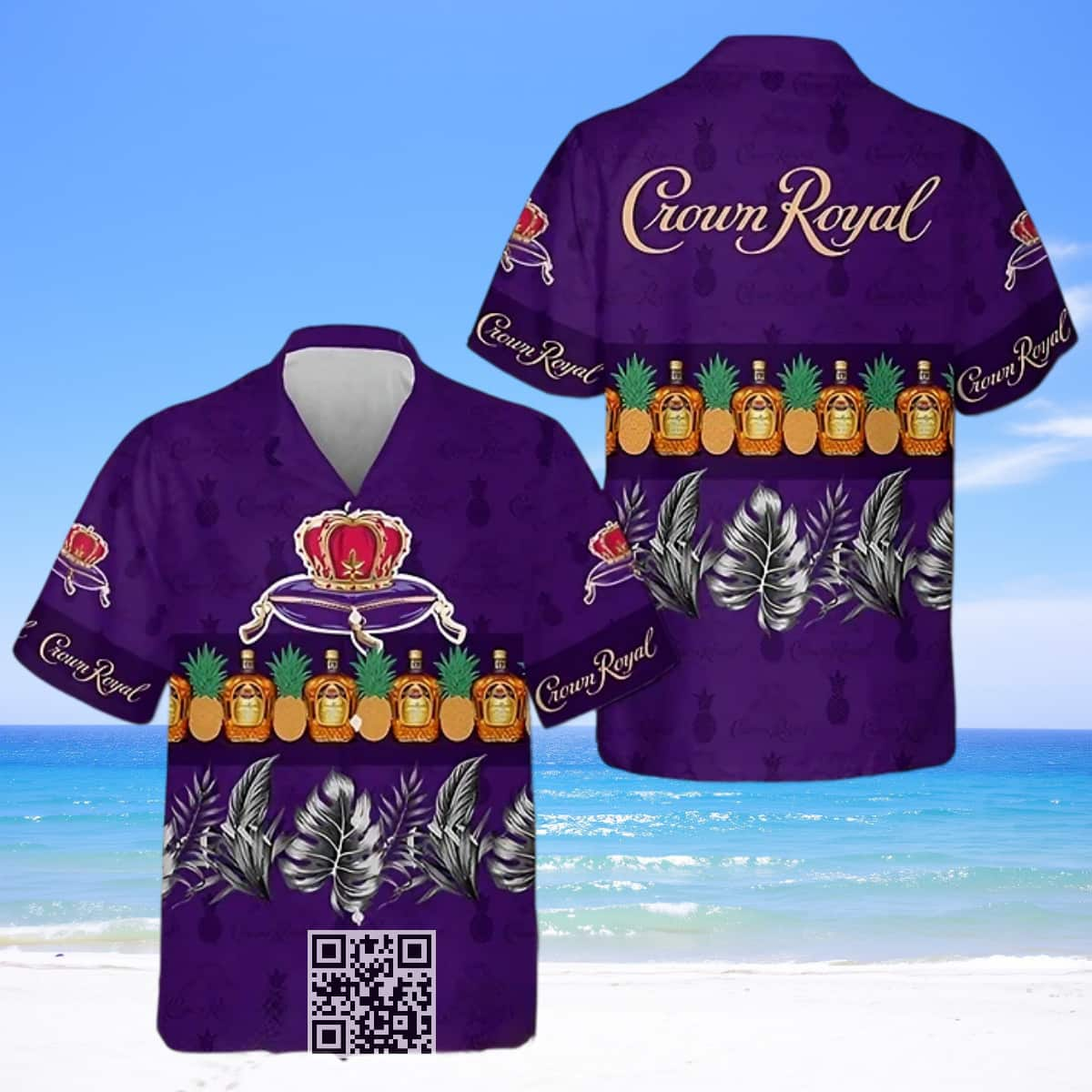 Crown Royal Whisky Hawaiian Shirt Pineapple