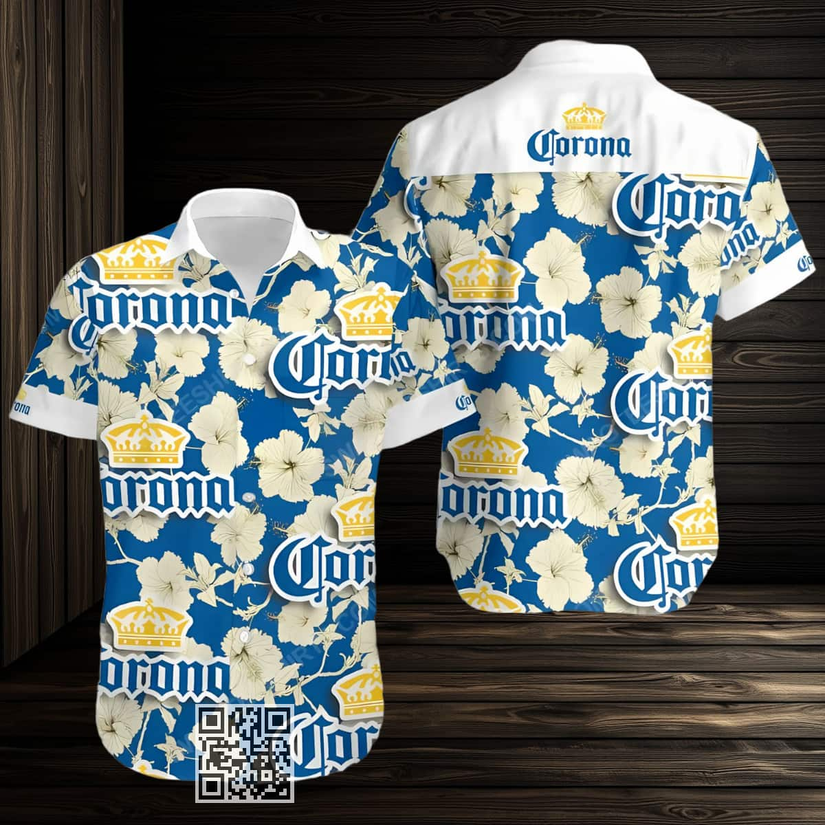 Aloha Corona Beer Hawaiian Shirt Hibiscus Flower