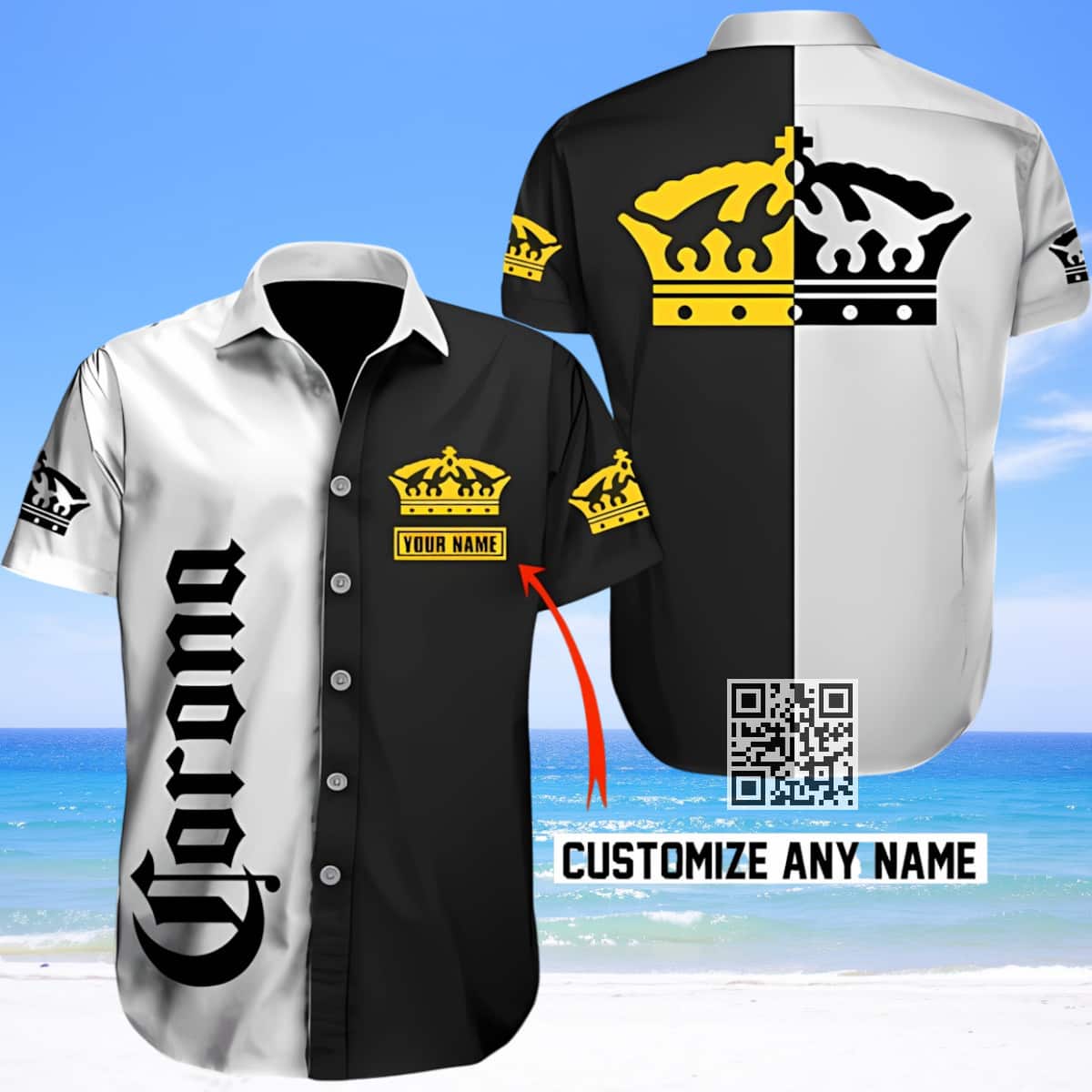 Personalized Multicolor Corona Beer Hawaiian Shirt Custom Name Personalized Multicolor Corona Beer Hawaiian Shirt Custom Name