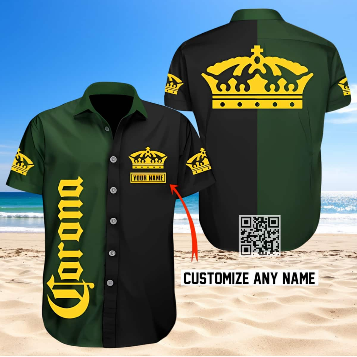 Personalized Corona Beer Hawaiian Shirt Custom Name