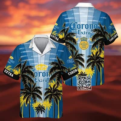 Corona Extra Beer Hawaiian Shirt Tropical Coconut Palms Corona Extra Beer Hawaiian Shirt Tropical Coconut Palms
