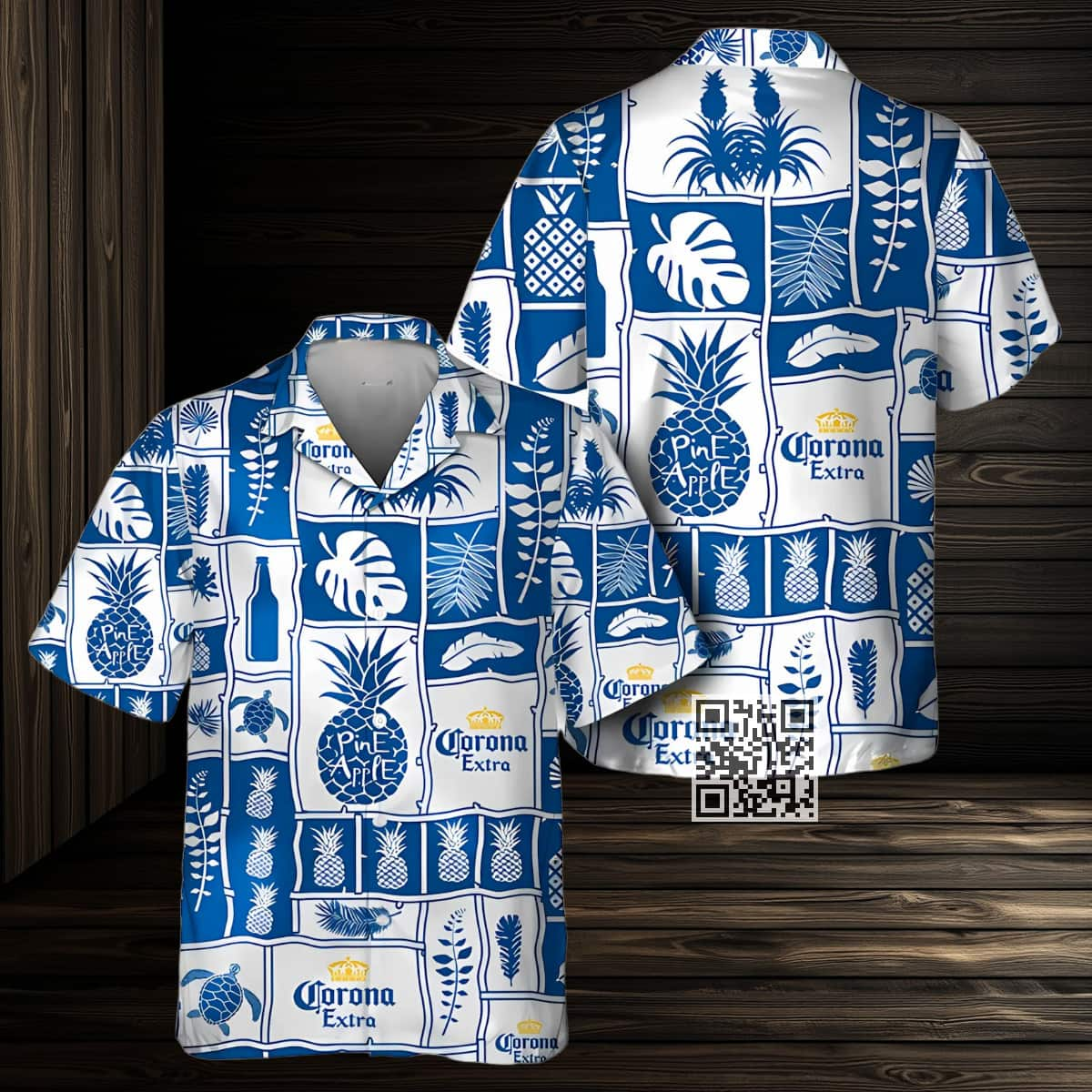 Corona Extra Beer Hawaiian Shirt Tropical Pineapple