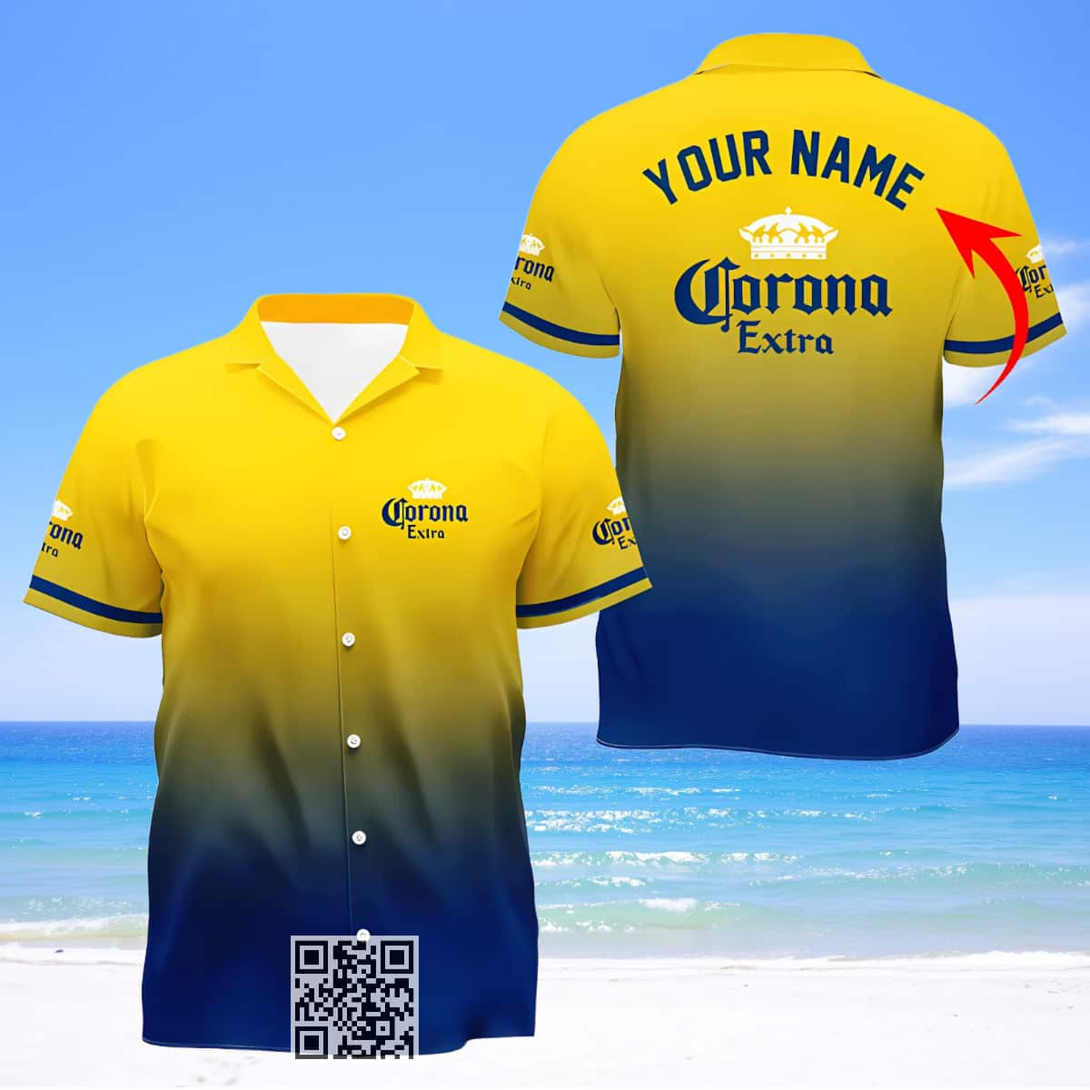 Personalized Corona Extra Beer Hawaiian Shirt Custom Name