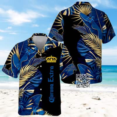 Corona Extra Hawaiian Shirt Tropical Pattern Corona Extra Hawaiian Shirt Tropical Pattern