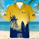 Personalized Corona Extra Beer Hawaiian Shirt Palm Tree Surfboard Custom Name