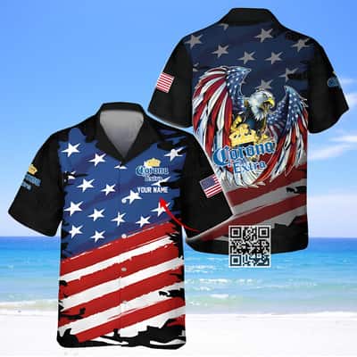Personalized Corona Extra Beer Hawaiian Shirt Freedom Eagle Custom Name Personalized Corona Extra Beer Hawaiian Shirt Freedom Eagle Custom Name