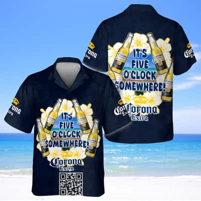It's Five O'Clock Somewhere Corona Extra Beer Hawaiian Shirt It's Five O'Clock Somewhere Corona Extra Beer Hawaiian Shirt
