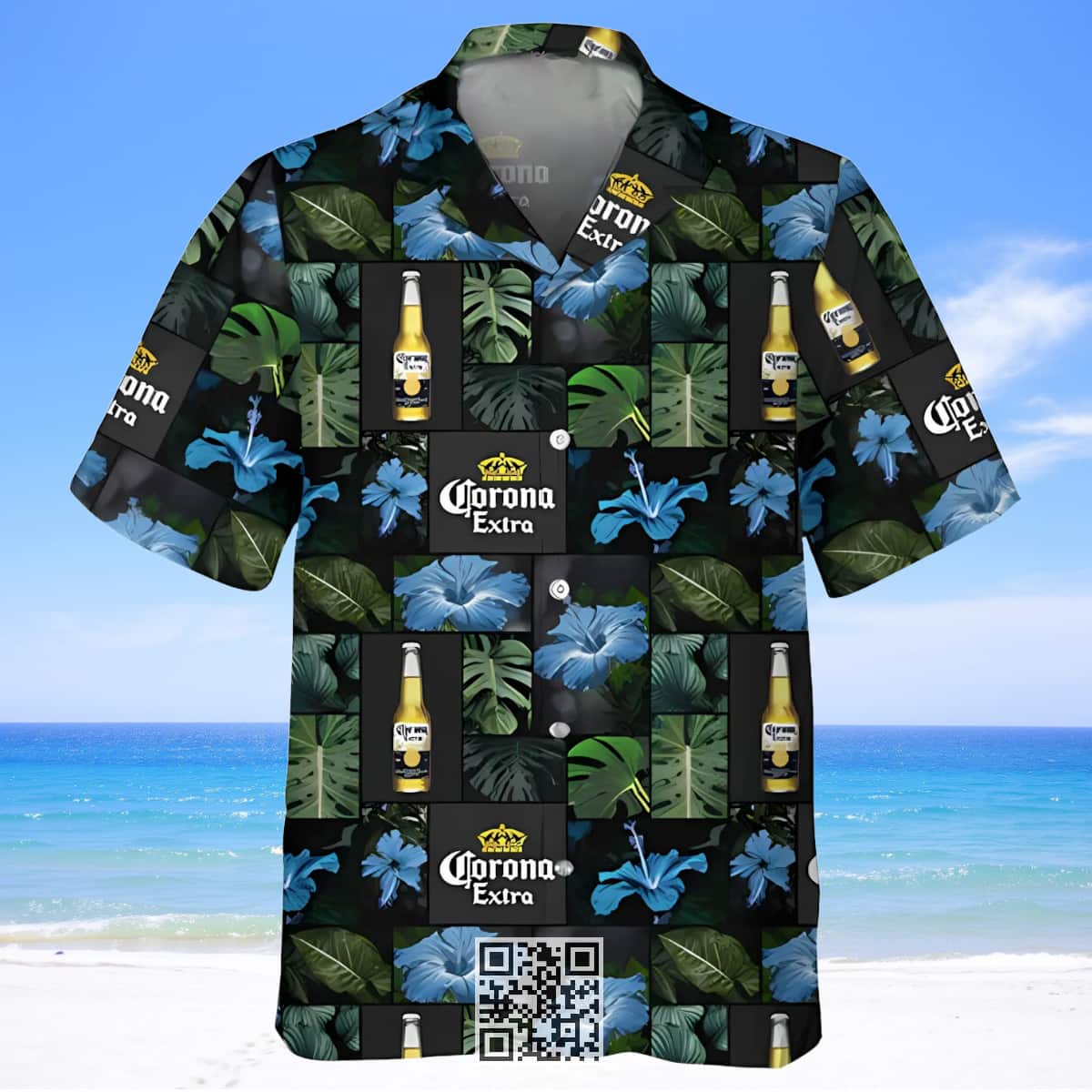 Aloha Corona Extra Beer Hawaiian Shirt Palm Leaf Pattern Aloha Corona Extra Beer Hawaiian Shirt Palm Leaf Pattern