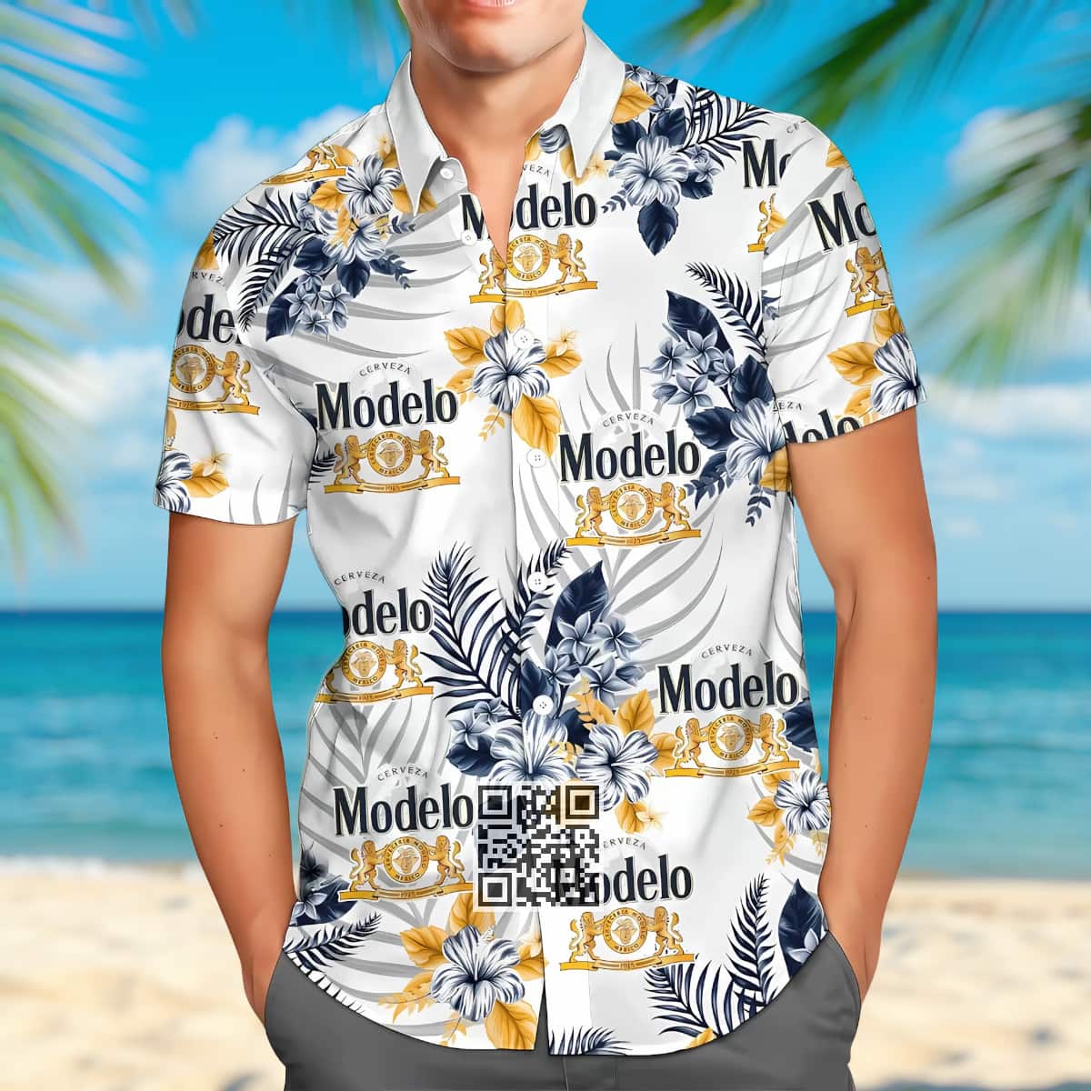 Aloha Modelo Beer Hawaiian Shirt Hibiscus Flower Aloha Modelo Beer Hawaiian Shirt Hibiscus Flower