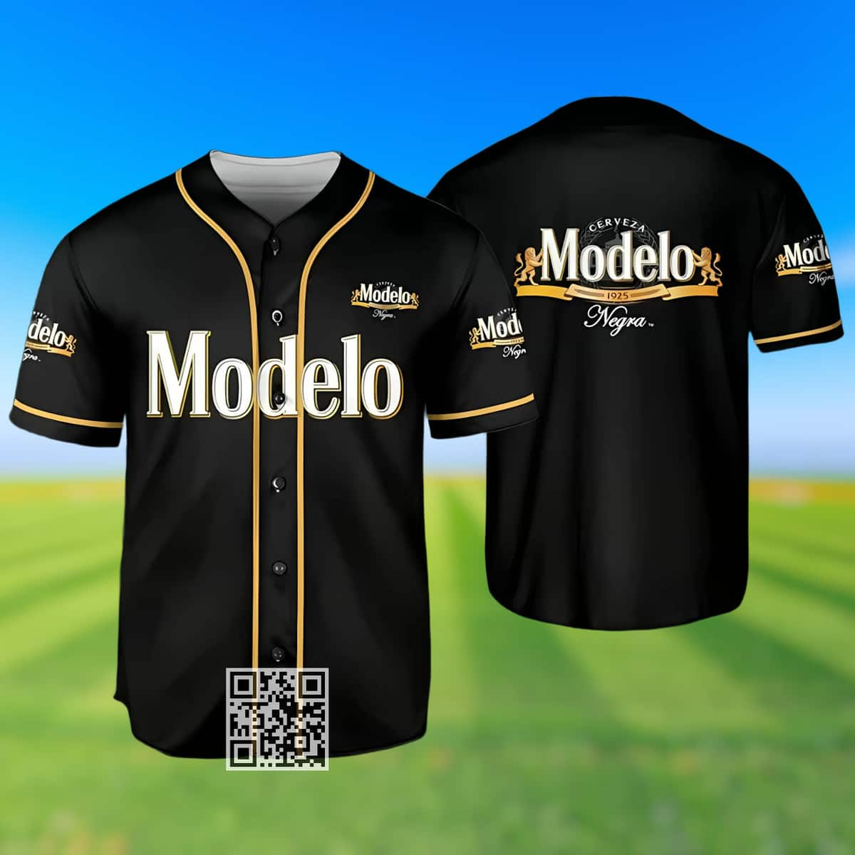 Black Cerveza Modelo Negra Beer Baseball Jersey