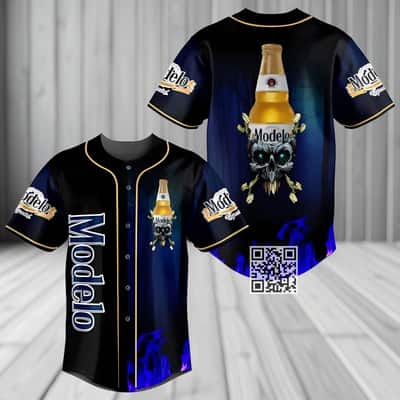 Skull Modelo Especial Baseball Jersey Gift For Beer Lovers Skull Modelo Especial Baseball Jersey Gift For Beer Lovers