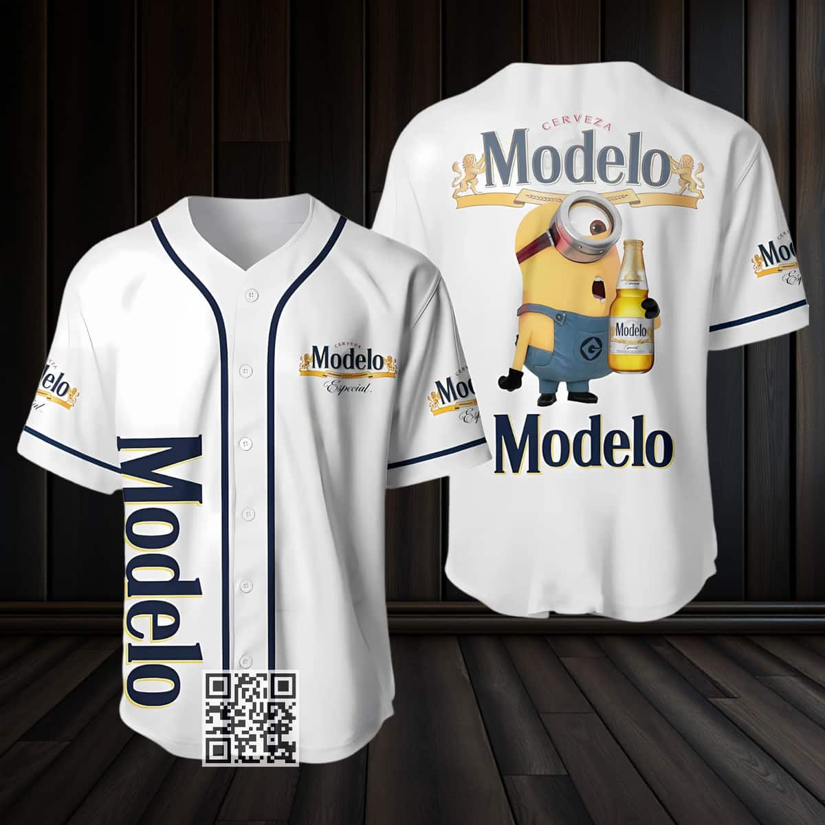 Minion Loves Modelo Especial Beer Baseball Jersey Minion Loves Modelo Especial Beer Baseball Jersey