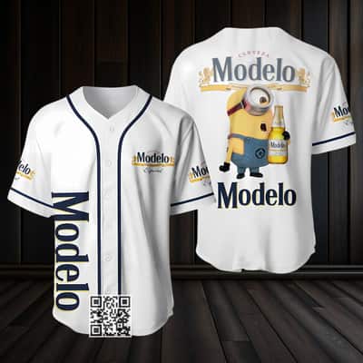 Minion Loves Modelo Especial Beer Baseball Jersey Minion Loves Modelo Especial Beer Baseball Jersey