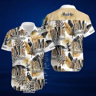 Cerveza Modelo Especial Hawaiian Shirt Tropical Palm Leaves Cerveza Modelo Especial Hawaiian Shirt Tropical Palm Leaves