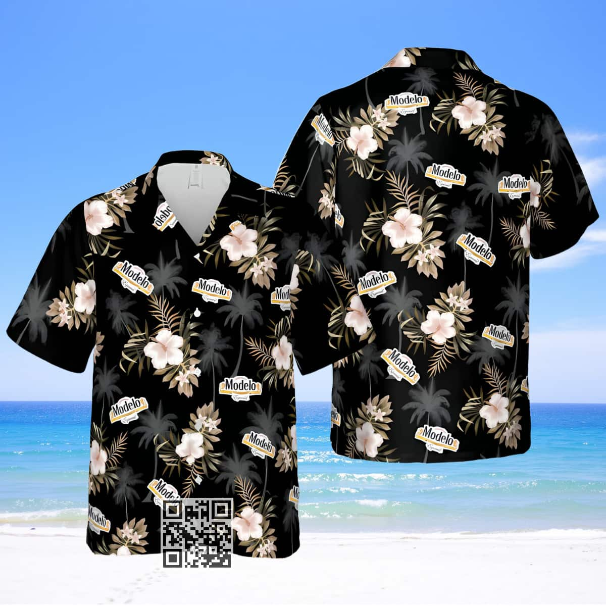 Aloha Modelo Beer Hawaiian Shirt Hibiscus Flower Beach Lovers Gift