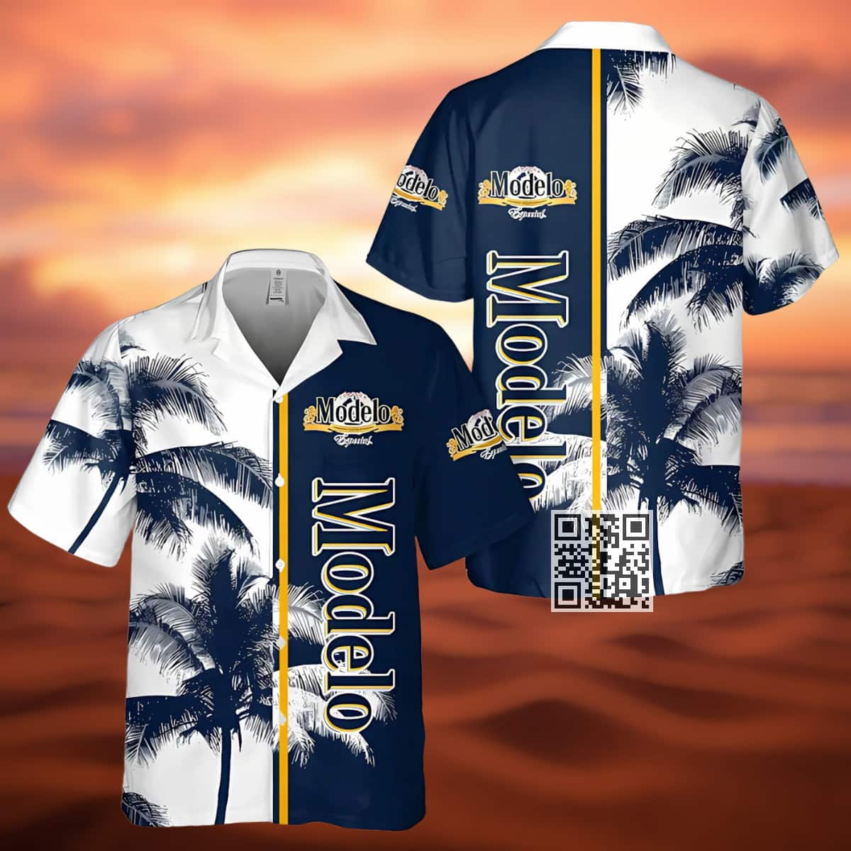 Modelo Especial Beer Hawaiian Shirt Palm Tree Modelo Especial Beer Hawaiian Shirt Palm Tree