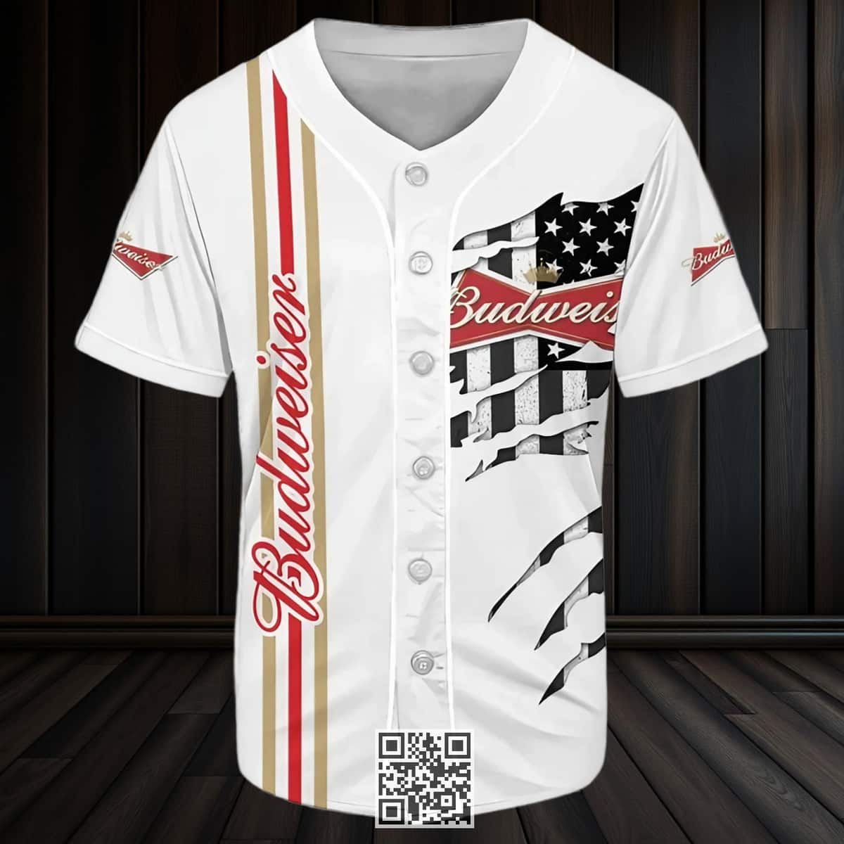 Budweiser Beer Claw Scratches Baseball Jersey Budweiser Beer Claw Scratches Baseball Jersey