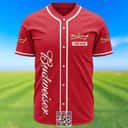 Personalized Budweiser Beer Baseball Jersey Happy Father's Day Custom Name