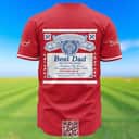 Personalized Budweiser Beer Baseball Jersey Happy Father's Day Custom Name