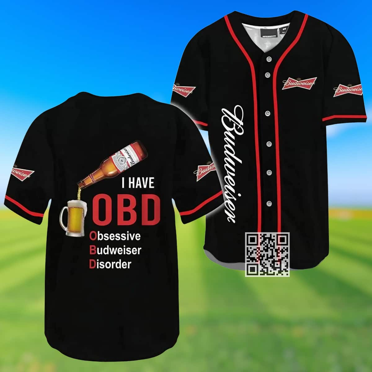 I Have Obsessive Budweiser Beer Baseball Jersey