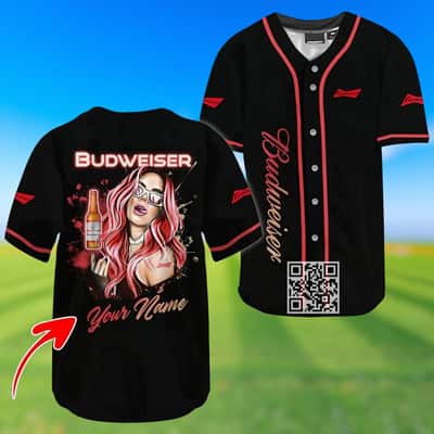 Personalized Budweiser Beer Baseball Jersey Custom Name