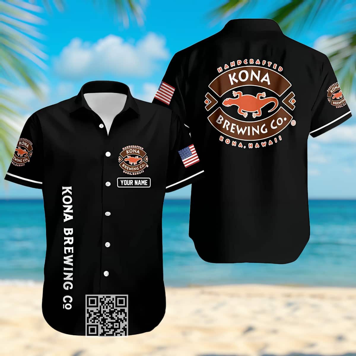 Black Kona Brewing Hawaiian Shirt Custom Name Black Kona Brewing Hawaiian Shirt Custom Name