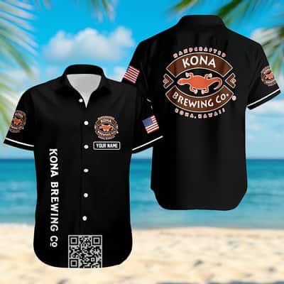 Black Kona Brewing Hawaiian Shirt Custom Name Black Kona Brewing Hawaiian Shirt Custom Name