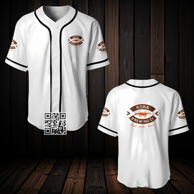 White Kona Brewing Baseball Jersey Beer Lovers Gift White Kona Brewing Baseball Jersey Beer Lovers Gift