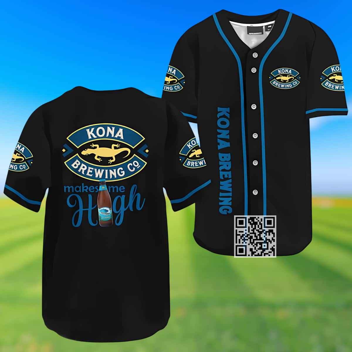 Kona Brewing Makes Me High Baseball Jersey Kona Brewing Makes Me High Baseball Jersey