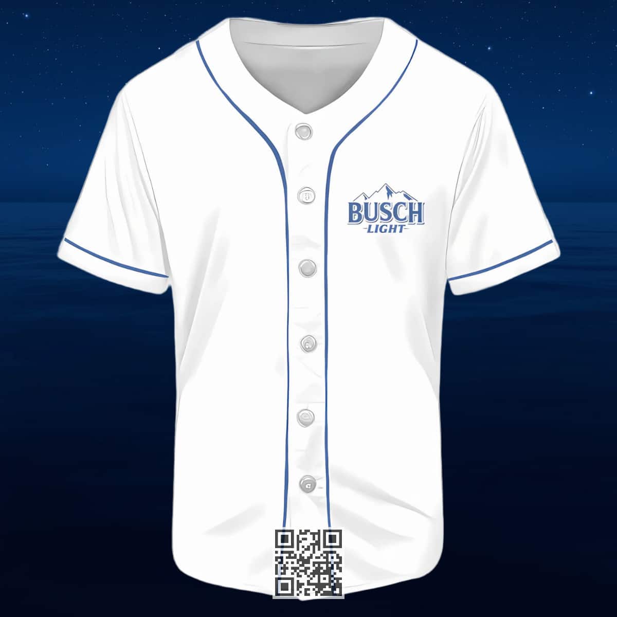 Busch Light Beer Baseball Jersey Go Fishing Busch Light Beer Baseball Jersey Go Fishing
