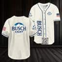 Busch Light Beer Baseball Jersey US Flag Busch Light Beer Baseball Jersey US Flag