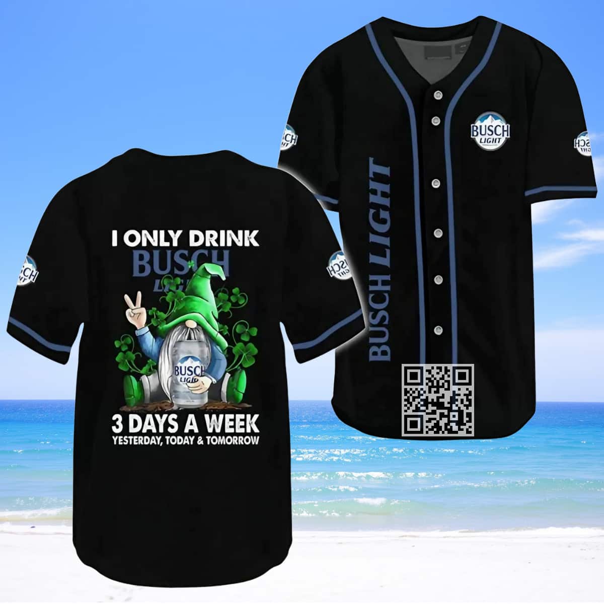 Gnome Only Drink Busch Light 3 Days A Week Baseball Jersey Gnome Only Drink Busch Light 3 Days A Week Baseball Jersey