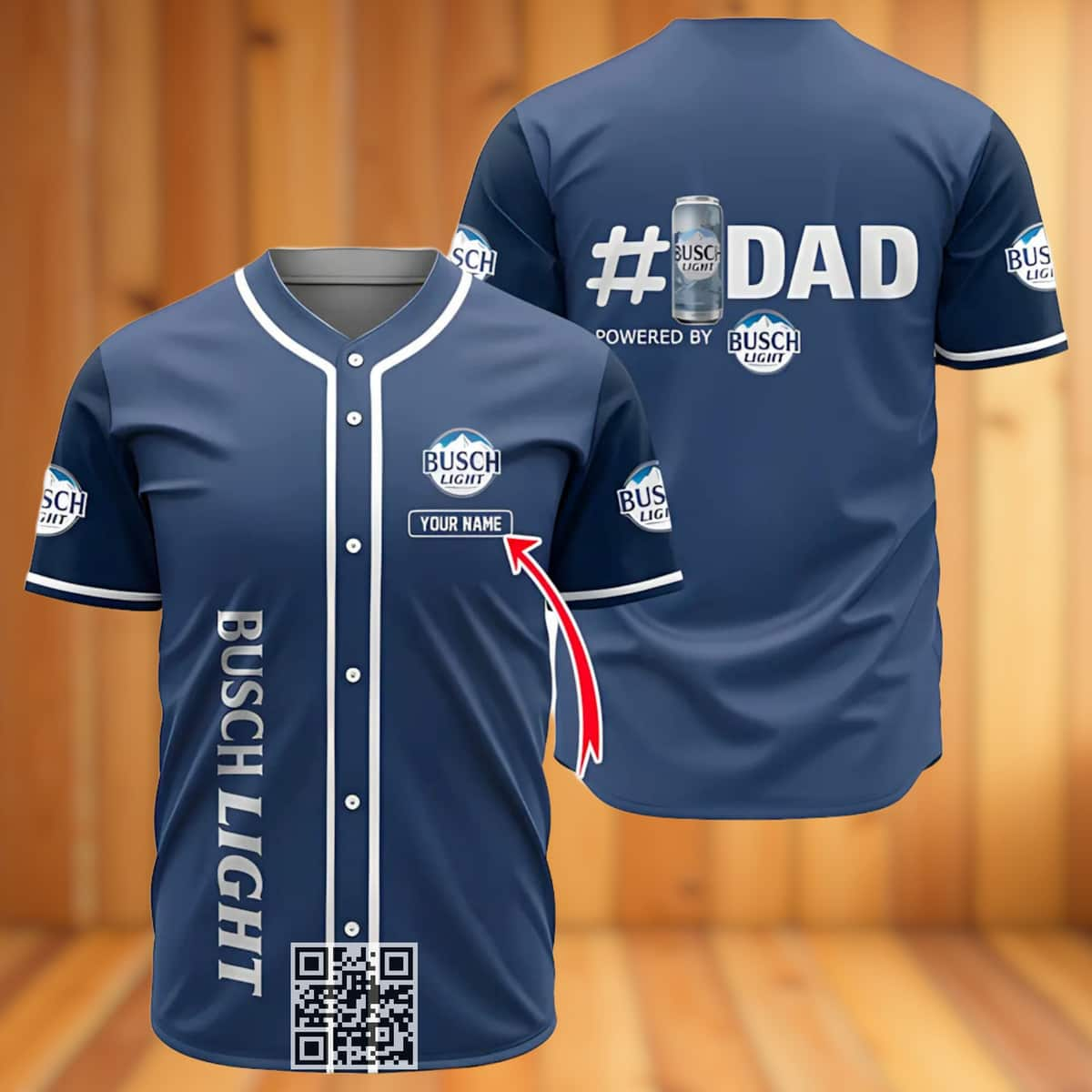 Personalized Busch Light Beer Baseball Jersey #Dad Custom Name