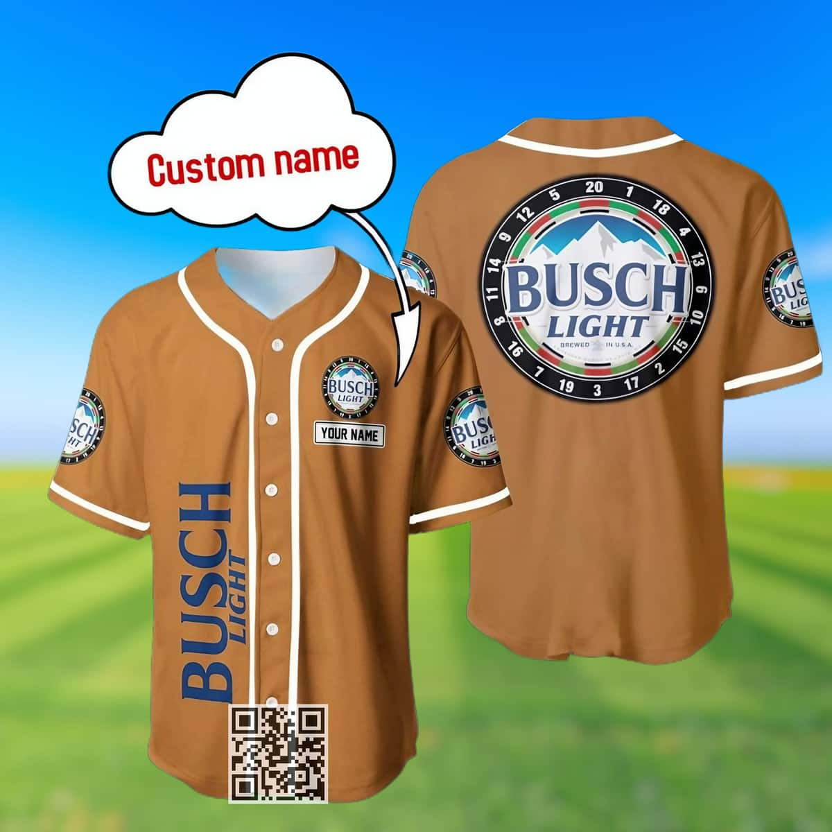 Busch Light Beer Baseball Jersey Custom Name