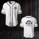 White Busch Apple Light Beer Baseball Jersey White Busch Apple Light Beer Baseball Jersey
