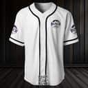 White Busch Apple Light Beer Baseball Jersey
