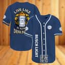 Busch Light Beer Baseball Jersey Live Like A King Busch Light Beer Baseball Jersey Live Like A King