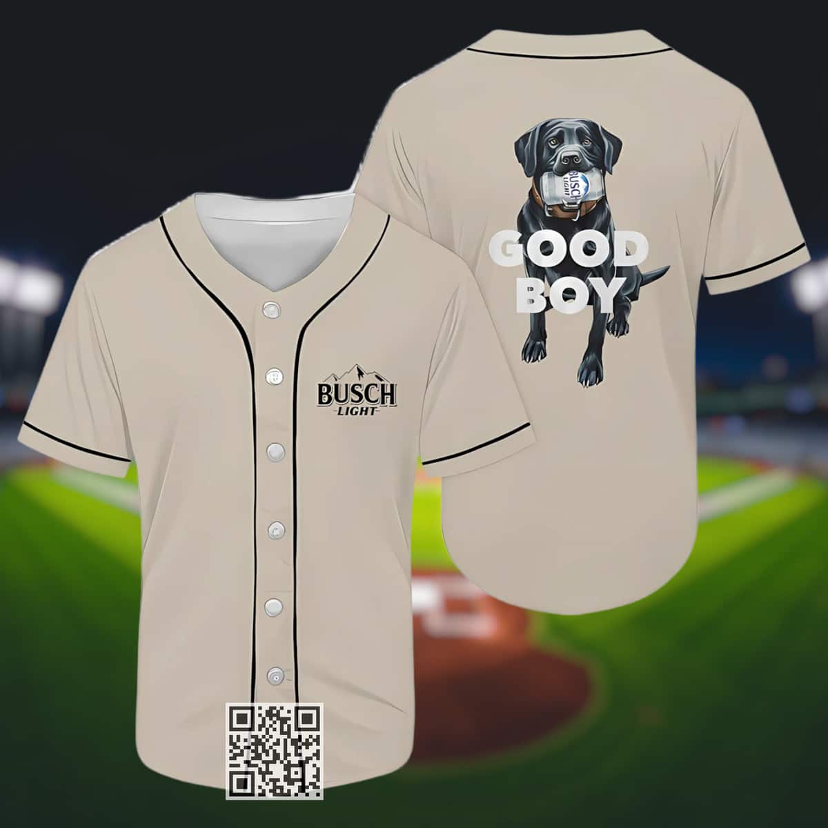 Busch Light Beer Baseball Jersey Good Boy Busch Light Beer Baseball Jersey Good Boy