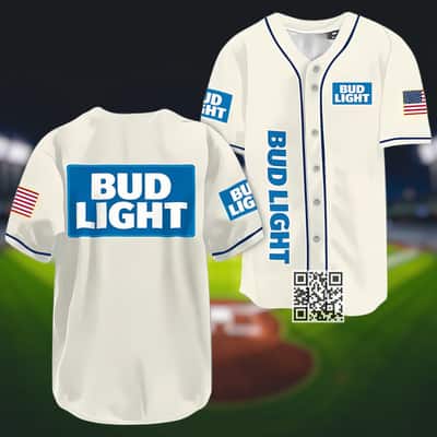 Bud Light Beer Baseball Jersey US Flag Bud Light Beer Baseball Jersey US Flag