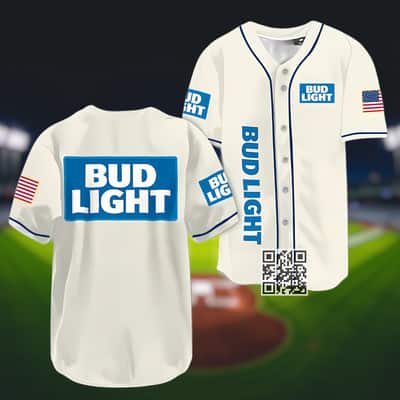 Bud Light Baseball Jersey US Flag Beer Lovers Gift