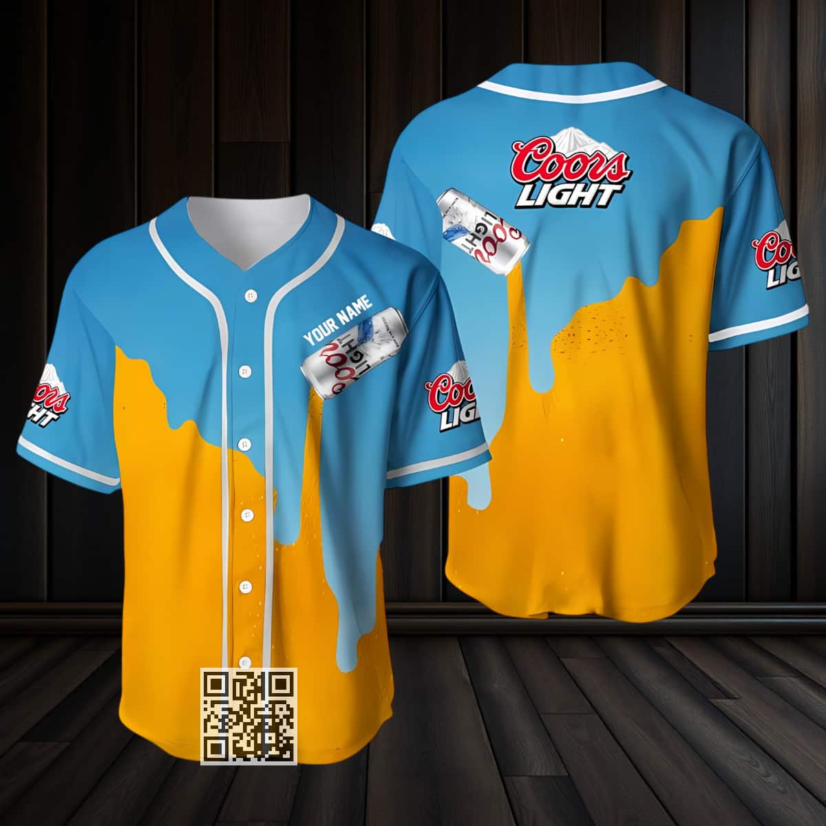 Personalized Coors Light Beer Baseball Jersey Custom Name Personalized Coors Light Beer Baseball Jersey Custom Name