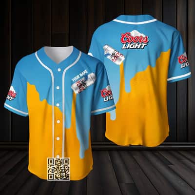 Personalized Coors Light Beer Baseball Jersey Custom Name