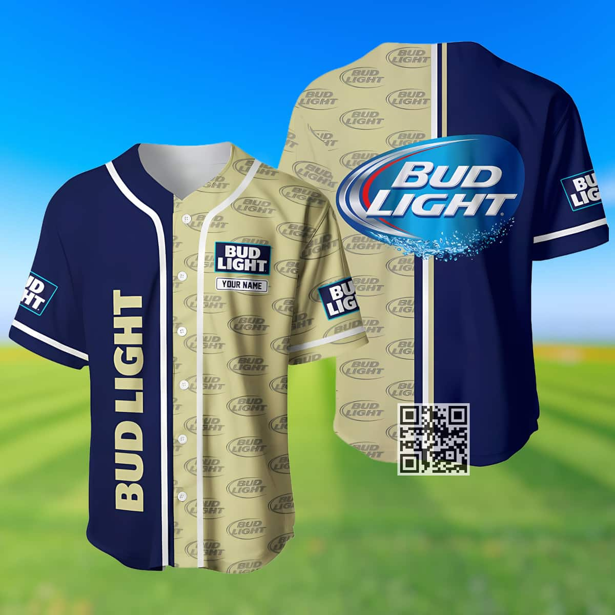 Personalized Bud Light Baseball Jersey Custom Name