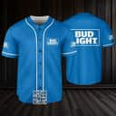 Blue Bud Light Beer Baseball Jersey
