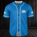 Blue Bud Light Beer Baseball Jersey