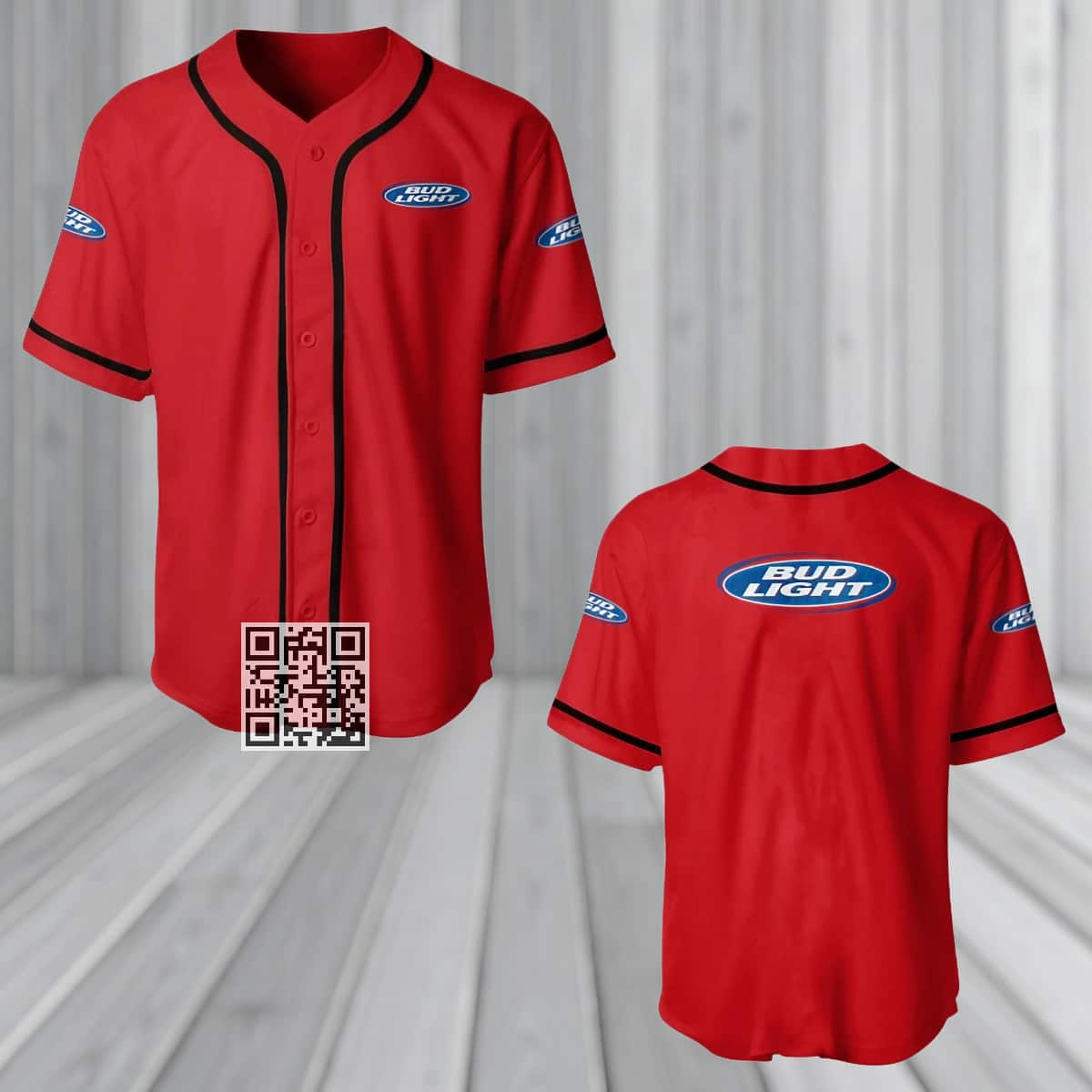 Red Bud Light Baseball Jersey Beer Lovers Gift