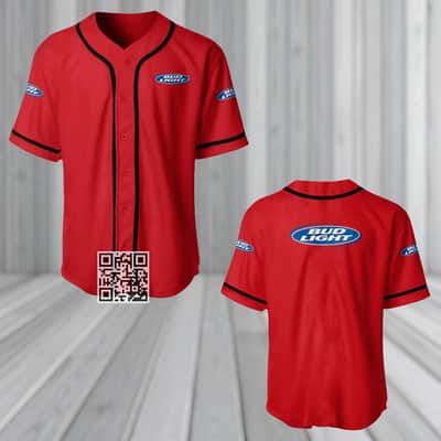 Red Bud Light Baseball Jersey Beer Lovers Gift Red Bud Light Baseball Jersey Beer Lovers Gift