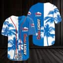 Coors Light Beer Baseball Jersey Tropical Coconut Trees Coors Light Beer Baseball Jersey Tropical Coconut Trees