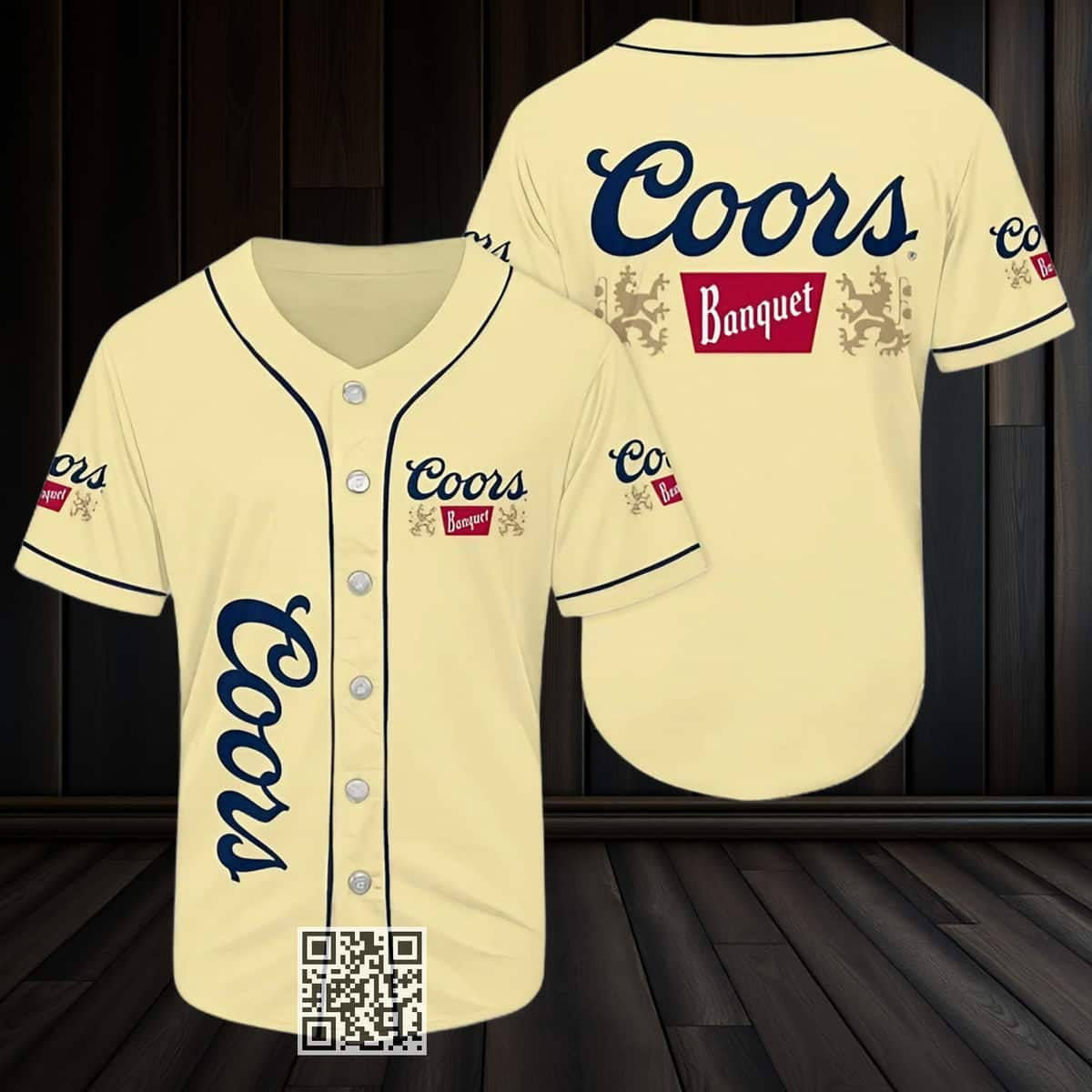 Beige Coors Banquet Baseball Jersey Beer Lovers Gift